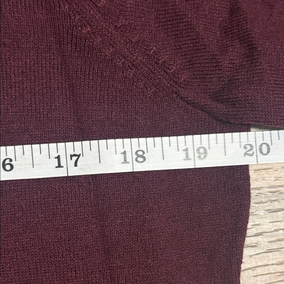 Talbots Petite Sweater Cardigan Maroon Women’s Sz. LP L/S Cotton Cashmere Blend - Picture 5 of 7